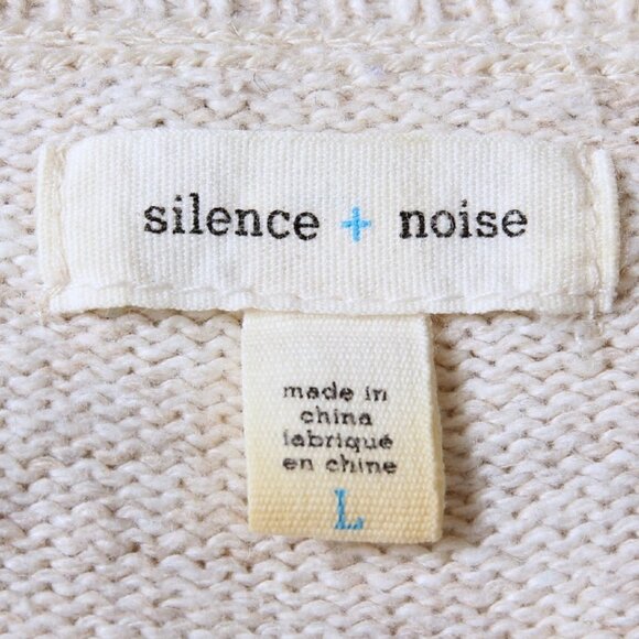 Silence + Noise by Urban Outfitters Wool Blend Crew Neck Sweater Women Size L - Picture 10 of 11